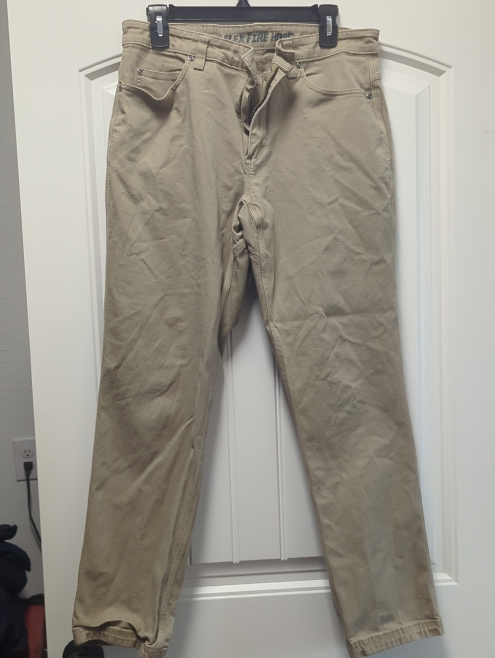 Duluth Trading Co. Men's Khaki Flex Fire Hose Pants